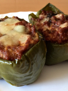 Una foto de Pimientos verdes rellenos