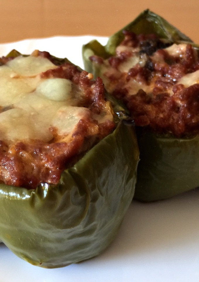 Una foto de Pimientos verdes rellenos