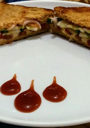 A picture of Veg sandwich.
