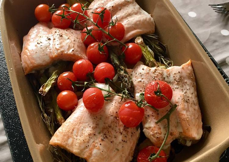 Steps to Prepare Quick Summer Salmon Traybake