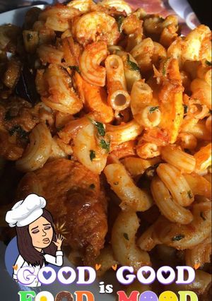 صورة لوصفة مكرونة بدجاج التندوري
