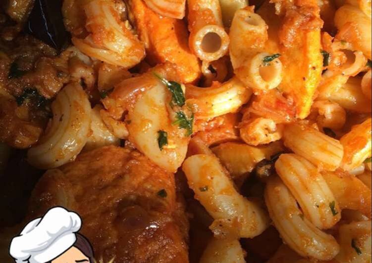 مكرونة بدجاج التندوري