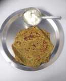 Palak-Peas-Paneer Paratha