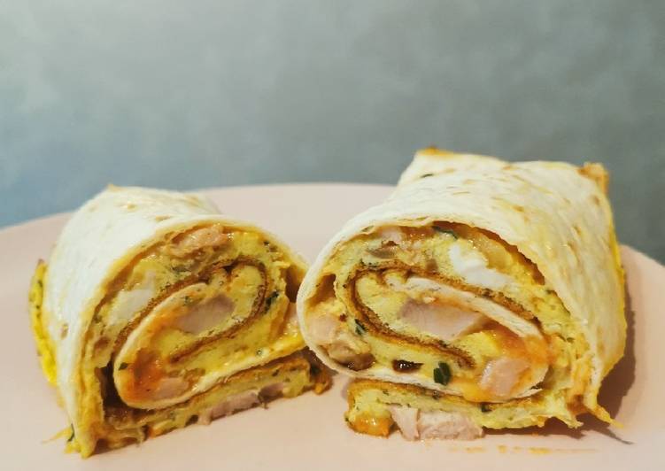 Voici la recette Omelette rouler à la maison