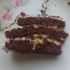 A picture of Pineapple Chocolate Cake. #localfoodcontest_mombasa.