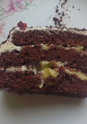 A picture of Pineapple Chocolate Cake. #localfoodcontest_mombasa.