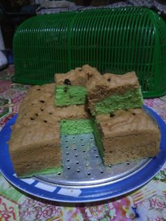 Foto resep Bolu kukus pandan moka