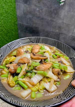 Foto resep Cah Sawi Buncis Jamur Kancing