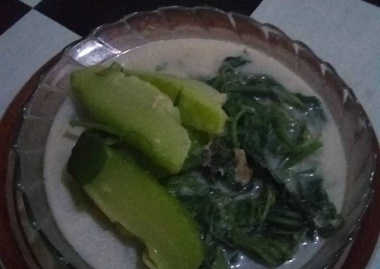 Cara mudah memasak Sayur bobor daun &amp; labu siam, Menggugah Selera