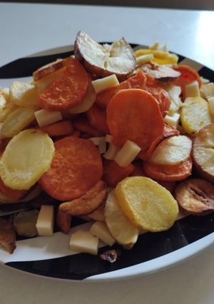 Una foto de Tuberquilios (patata boniato y yuca)