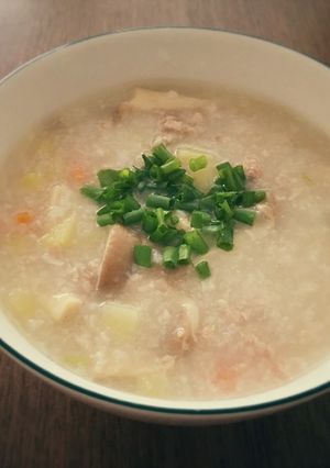 Hình của món Cháo nấm bào ngư.