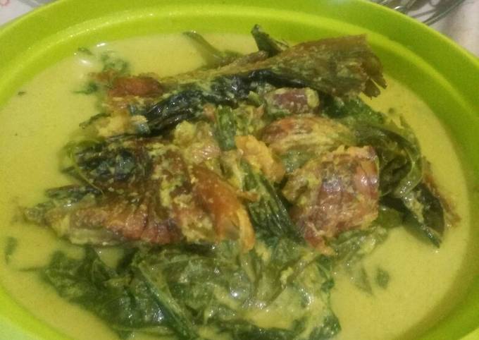 Resep Gulai Pucuk Ubi Dan Ikan Salai Patin Ikan Asap Oleh Sri Kece