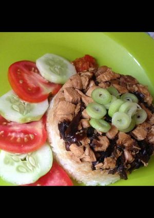Foto resep Nasi Tim Ayam Jamur