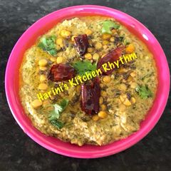 A picture of Amaranthus(cholayee or rajgira) chutney.
