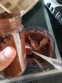 Una foto de Crema de cacao y nueces fit