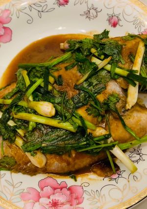 Hình của món Cá diêu hồng với tương miso.