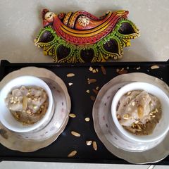 A picture of Sweet Potato and water Chestnut kheer.