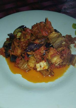Foto resep Sambal ikan asin terong balado