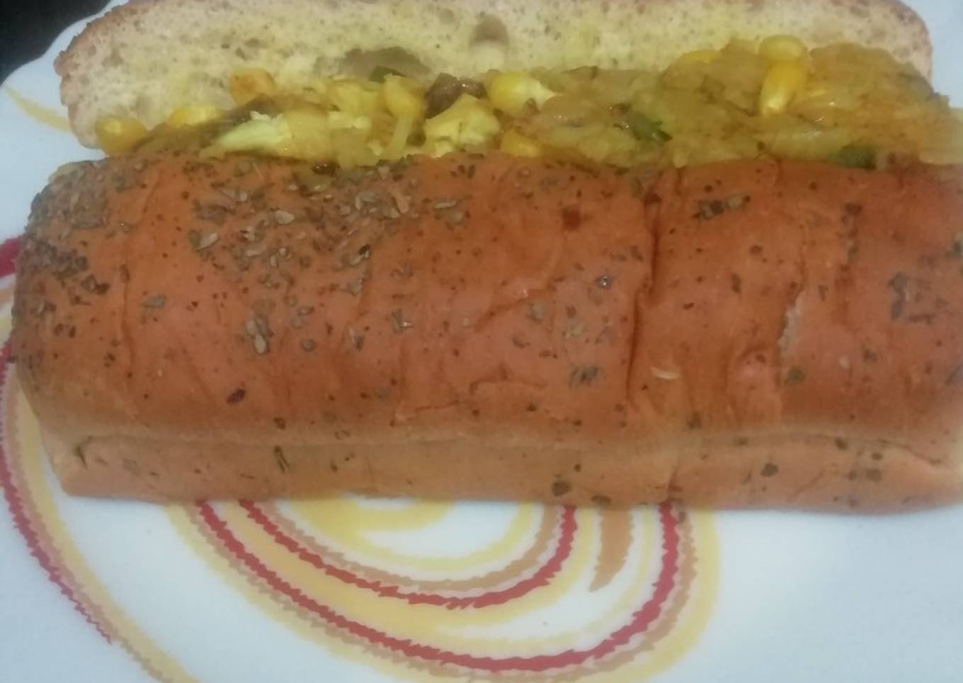 Potato stuffed Hotdog