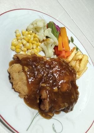 Foto resep Crispy chicken steak blackpaper