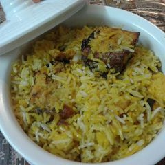 A picture of Tikka Paneer dum biriyani.
