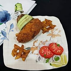 A picture of Fried beef chops.