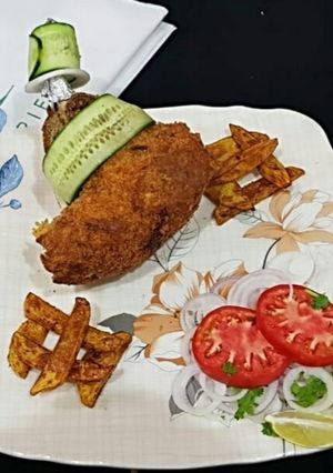 A picture of Fried beef chops.