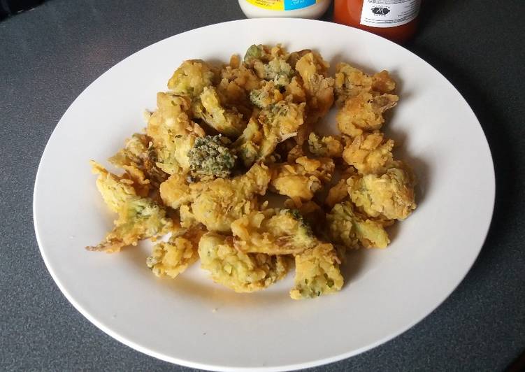 Tempura brokoli (alias brokoli goreng tepung, krispi...)