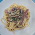 Creamy Fettuccine Smoked Beef Mushroom