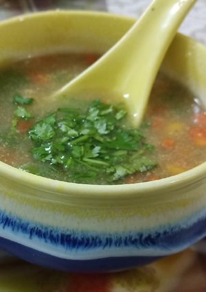 A picture of Fresh Sweet Corn Soup.