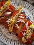 Pincho de caballa con tomate fresco