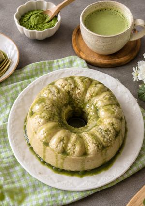 Foto resep 23 | puding Roti Matcha