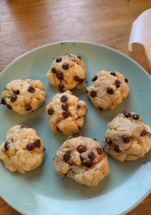 Mikrós csokidarabos keksz🍪 recept fotója