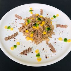 A picture of Red rice corn pasta.