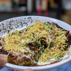 Aloo Tikki Chaat A picture of Aloo Tikki Chaat.