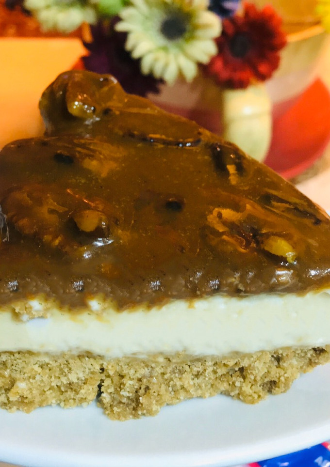 صورة لوصفة تشيز الكراميل بالجوز 😋🍰