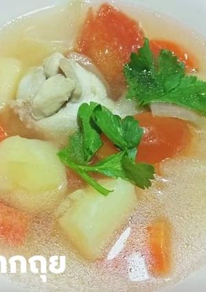 รูปของ ซุปไก่ใสไล่หวัด