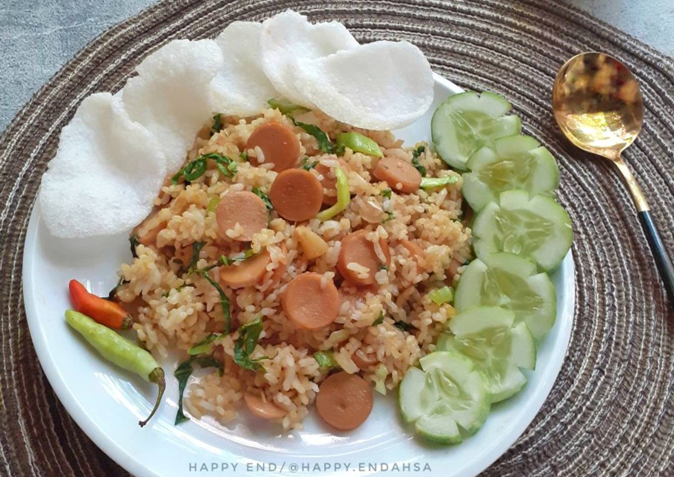 Nasi Goreng Sosis Saus Tiram