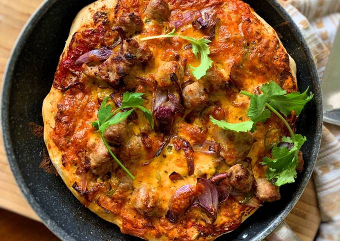 Cheat's deep-pan pizza