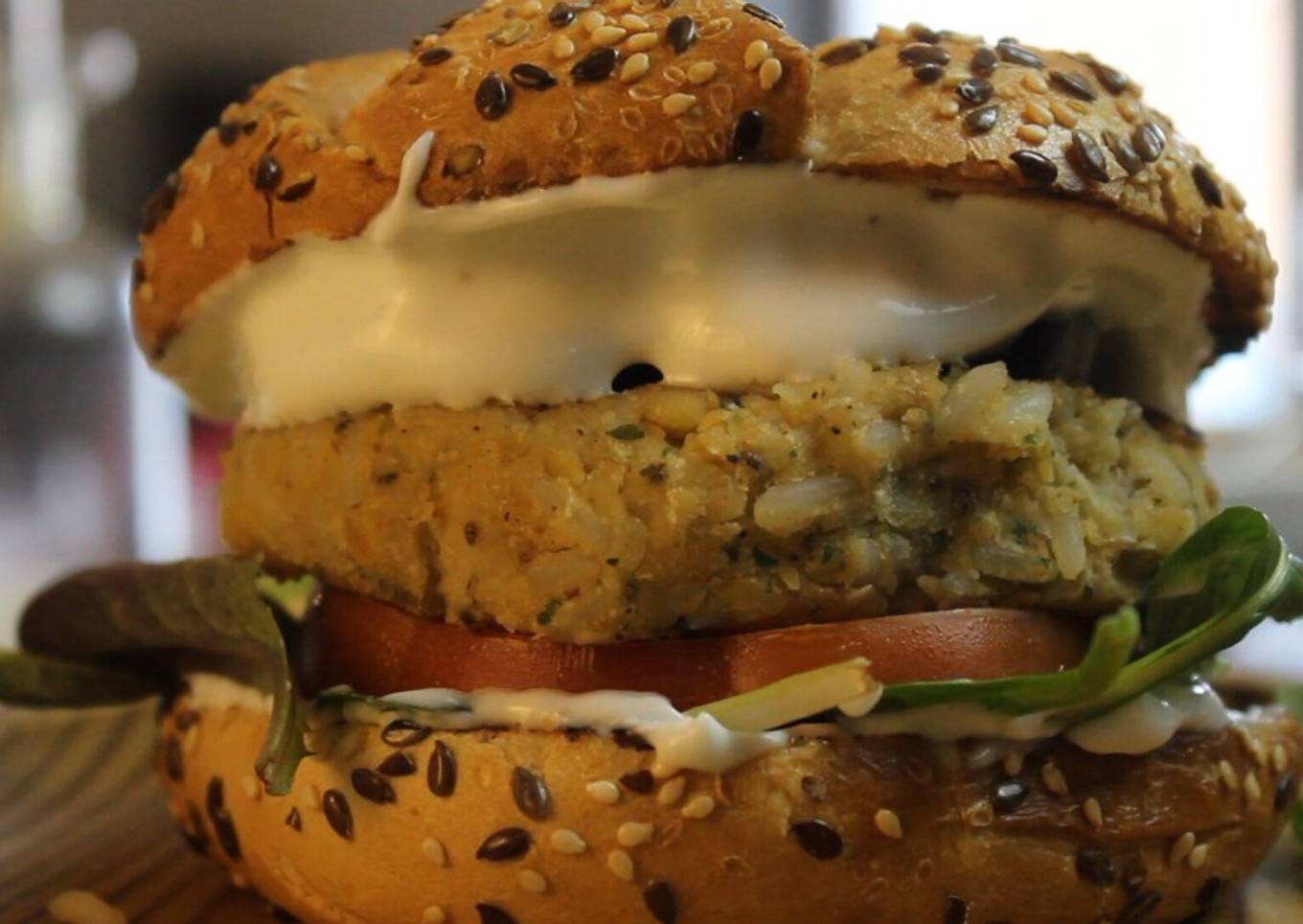 😉 Hamburguesa vegana de garbanzos y aquafaba (mayonesa vegana) - 👉Recetas hamburguesas veganas