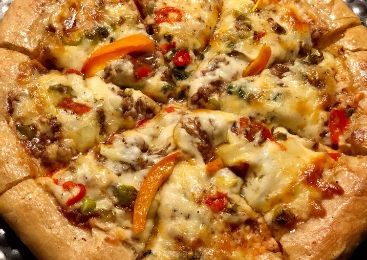 Steps to Make Perfect Cheese Bust pizza 🍕 | Satisfyingrecipe.web.app