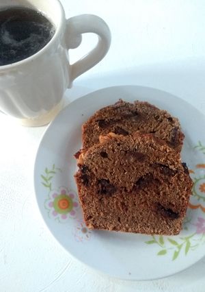 Una foto de Budín integral vegano de café y chips de chocolate by Sandri