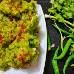 Kothmiri khichu A picture of Kothmiri khichu.