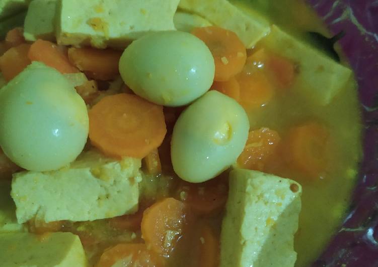 Cara Termudah Menyiapkan 5 Telur Puyuh Tahu Wortel Kuah Kuning Enak Banget Resep Masakanku
