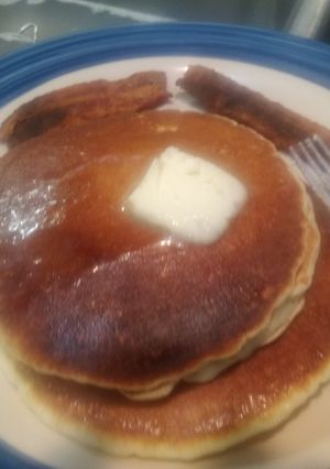 A picture of First time Cooking, pancakes.