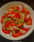 White Wine Vinegar on Tomato Salad