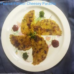 A picture of Peanut Paneer Cheesey Paratha.