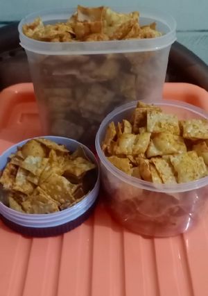 Foto resep Kulit Pangsit Goreng Pedas ala anak kos