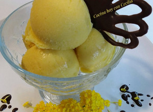 Foto principal de Helado de mango elaborado con la Monsieur Cuisine Plus