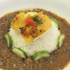 A picture of Masoor ke daal chawal.